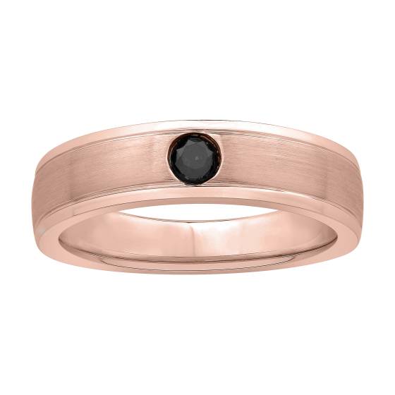 0.20ct Black Diamond Mens Wedding Band