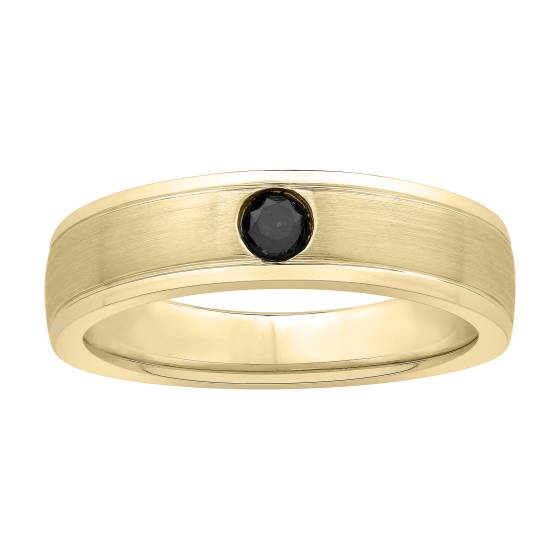 0.20ct Black Diamond Mens Wedding Band