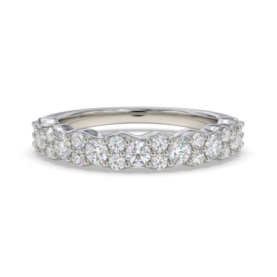 0.50ct Round Diamond Cluster Eternity Ring