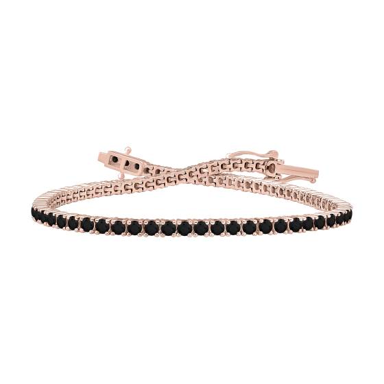 3.00ct Mens Black Diamond Bracelet