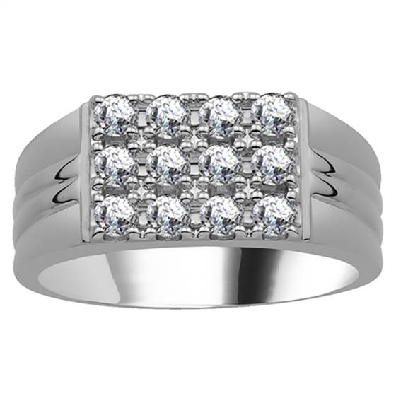 5mm Mens Round Diamond Ring