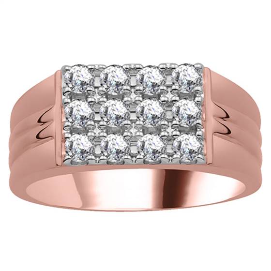 5mm Mens Round Diamond Ring