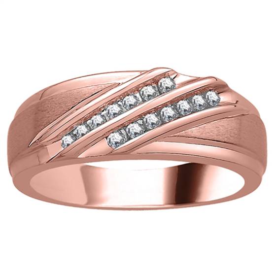 4mm Mens Round Diamond Ring