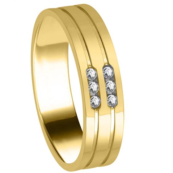 5.5mm Mens Round Diamond Ring