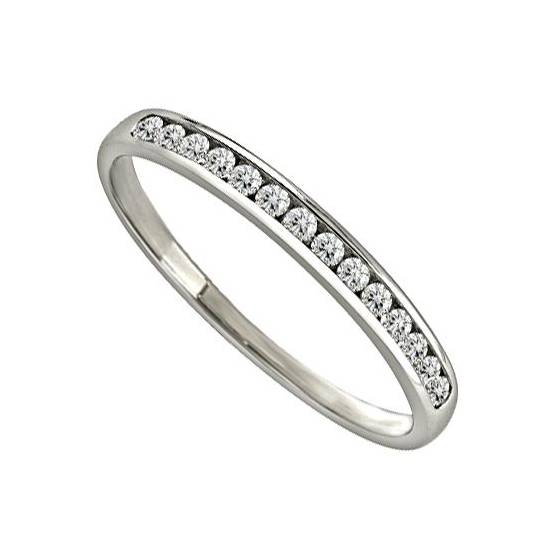 0.15ct VS/EF 2mm Round Diamond Half Eternity Ring