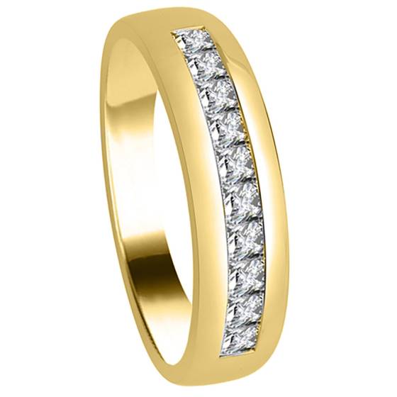 6.5mm Mens Princess Diamond Ring