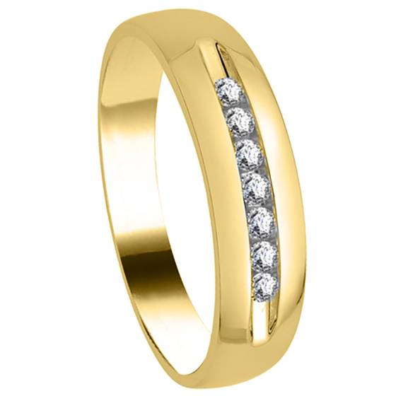 6mm Mens Round Diamond Ring