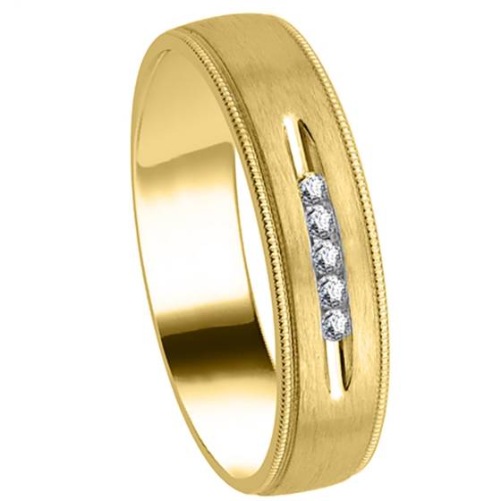 5.5mm Mens Round Diamond Ring