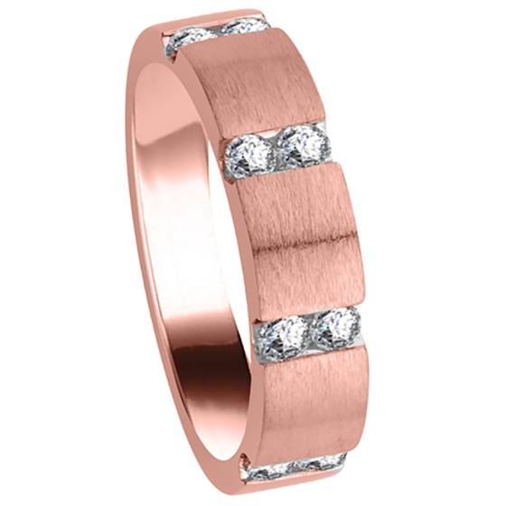 6mm Mens Round Diamond Ring