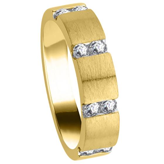 6mm Mens Round Diamond Ring