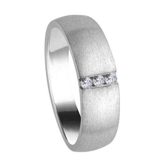 7mm Mens Round Diamond Ring