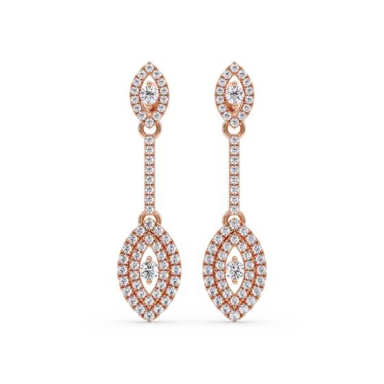 0.80ct Modern Round Diamond Drop Earrings