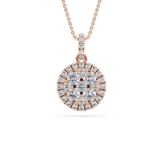 0.50ct Cluster Round Diamond Designer Pendant