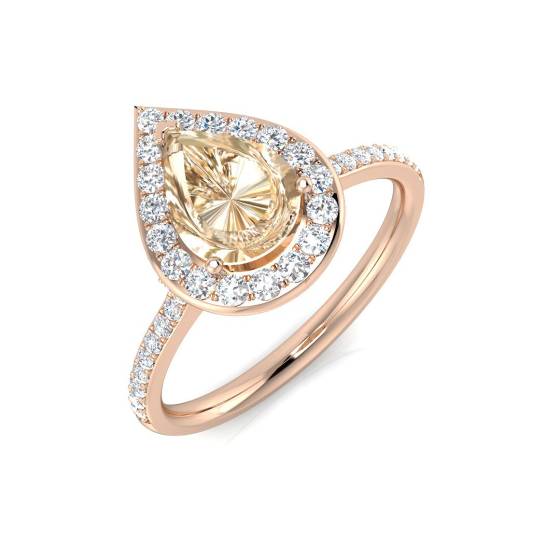 1.25ct VS/E-F Morganite and Diamond Gemstone Ring