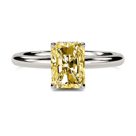 Radiant Yellow Diamond Halo Ring