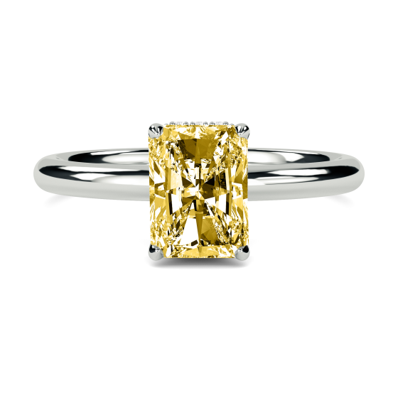 Radiant Yellow Diamond Halo Ring