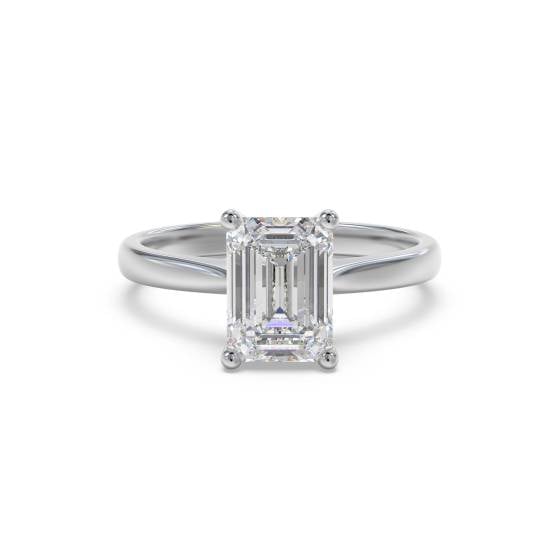 Emerald Diamond Engagement Ring