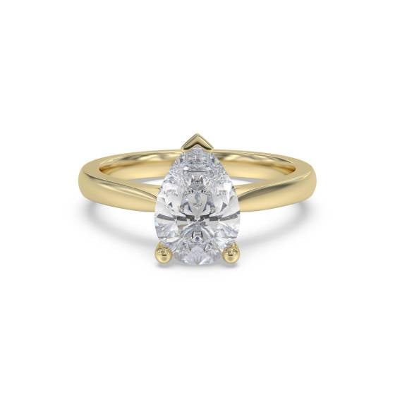 Traditional Pear Diamond Engagement Ring