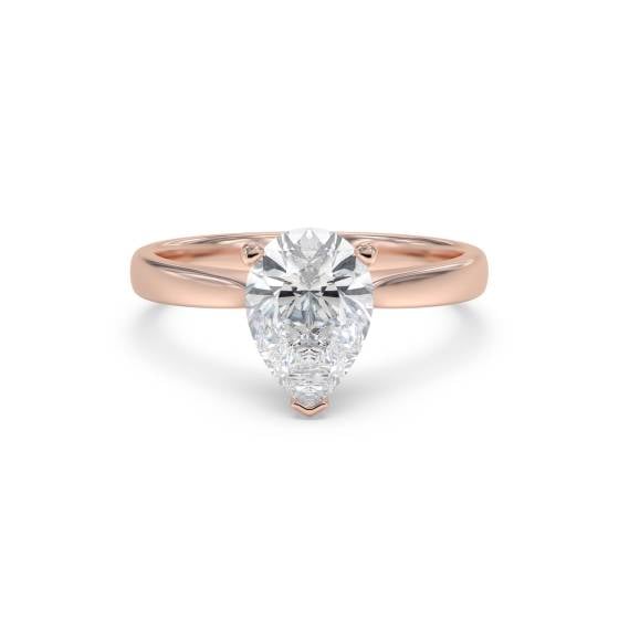 Classic Pear Diamond Engagement Ring