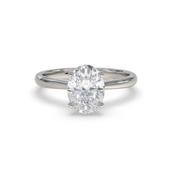 Classic Oval Diamond Engagement Ring