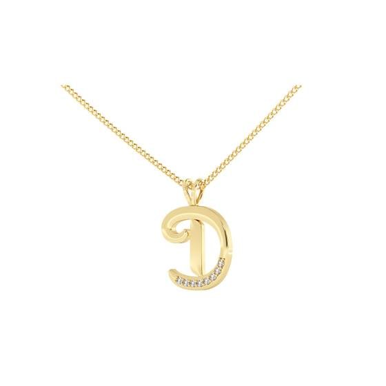 D Alphabet initial Diamond Pendant