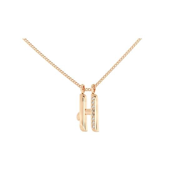 H Alphabet initial Diamond Pendant