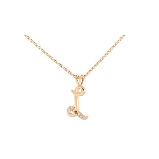 L Alphabet initial Diamond Pendant