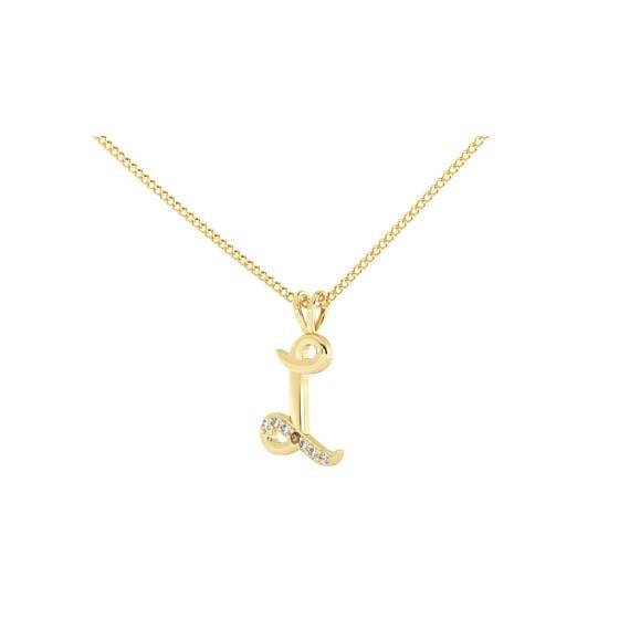 L Alphabet initial Diamond Pendant