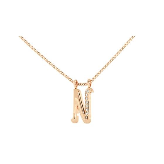 N Alphabet initial Diamond Pendant