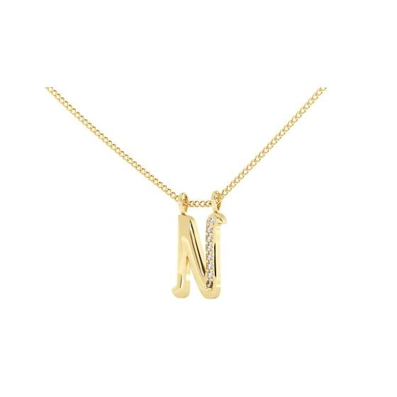 N Alphabet initial Diamond Pendant