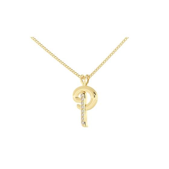 P Alphabet initial Diamond Pendant
