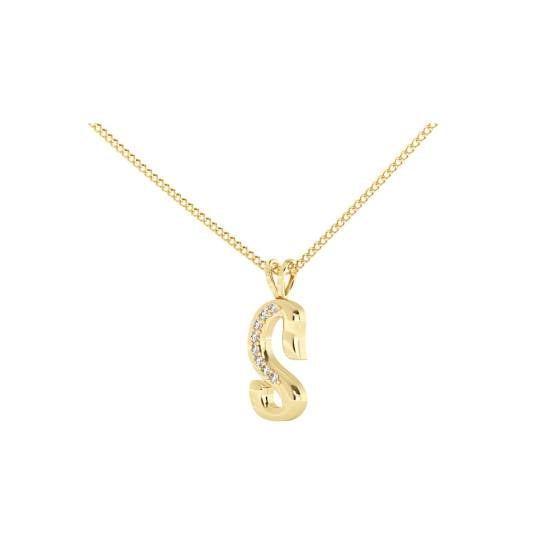 S Alphabet initial Diamond Pendant