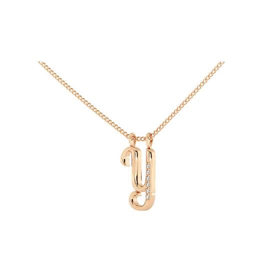 Y Alphabet initial Diamond Pendant