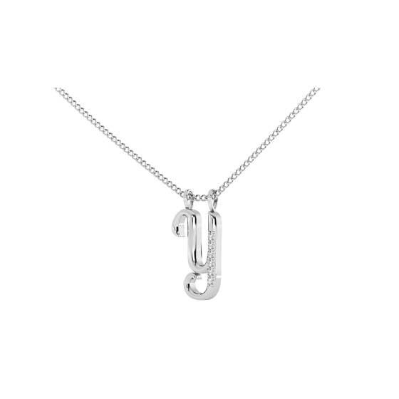 Y Alphabet initial Diamond Pendant
