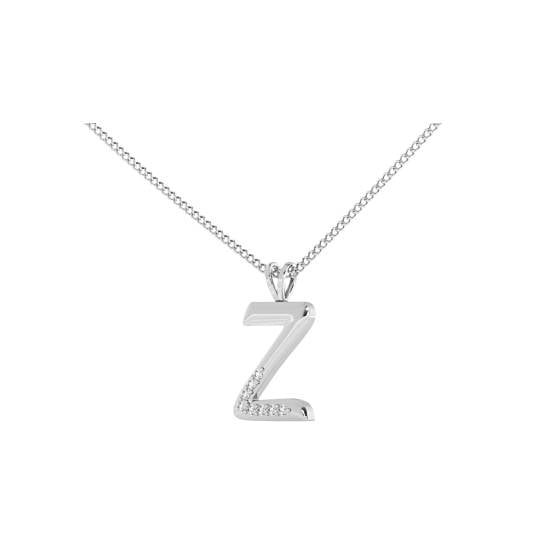 Z Alphabet initial Diamond Pendant