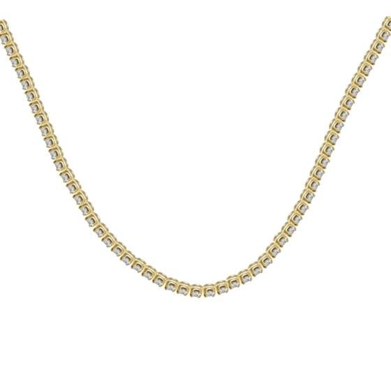 Round Diamond Tennis Necklace