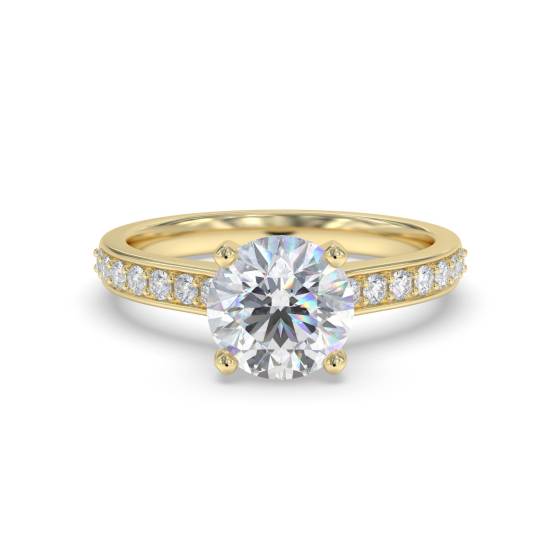 GIA Certified 0.75ct VVS1/F Shoulder Set Diamond Engagement Ring