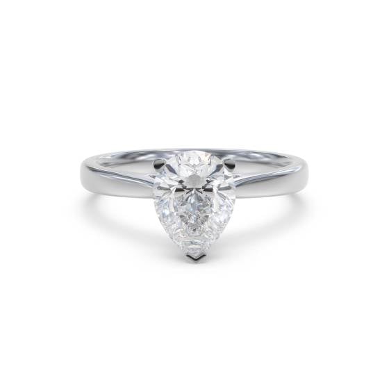 Modern Pear Diamond Engagement Ring
