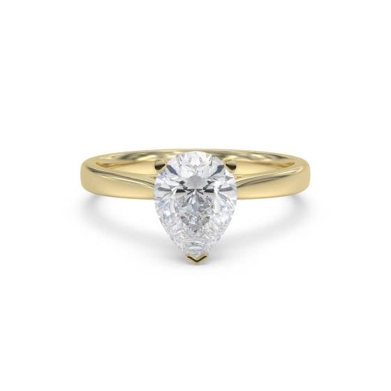 Modern Pear Diamond Engagement Ring