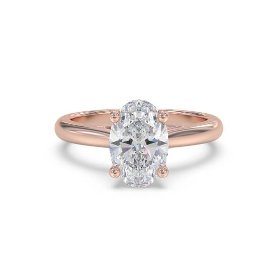 Modern Oval Diamond Engagement Ring
