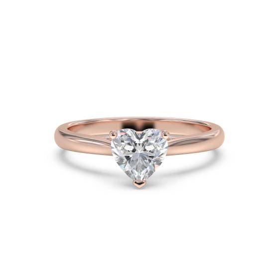 Classic Heart Diamond Engagement Ring