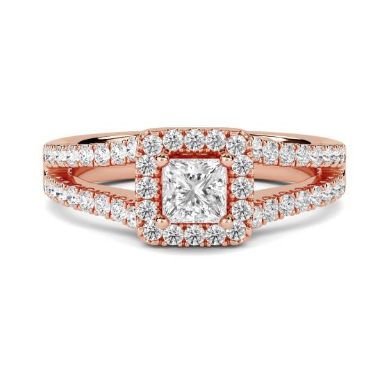 Diamond Shoulder Set Ring With Matching Band