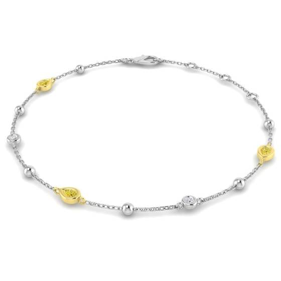 Pear Cut Yellow Diamond Bracelet