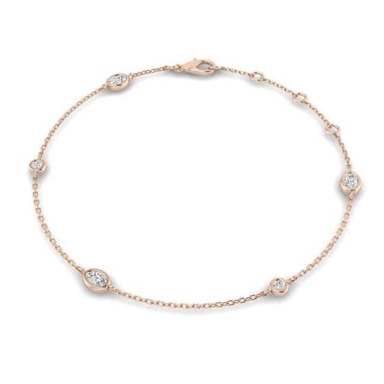 Oval Cut Diamond Set Bracelet