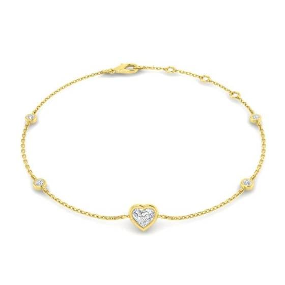 Heart Cut diamond Set Bracelet