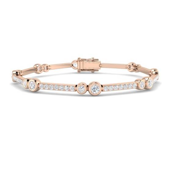 Round Cut Diamond Bangle