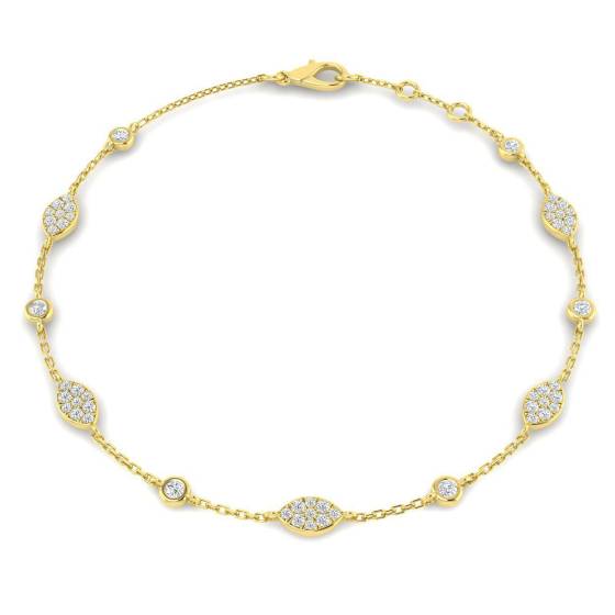 Round Cut Diamond Set Bracelet