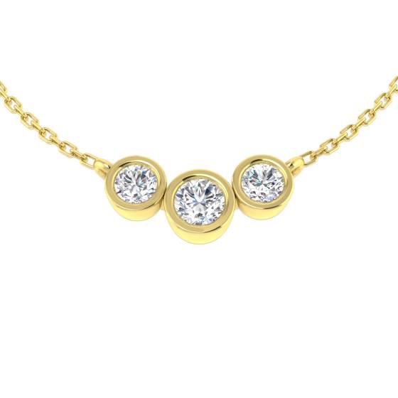 Round Diamond Trilogy Necklace
