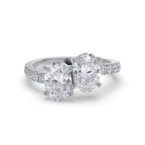 Oval Two Stone Diamond Ring