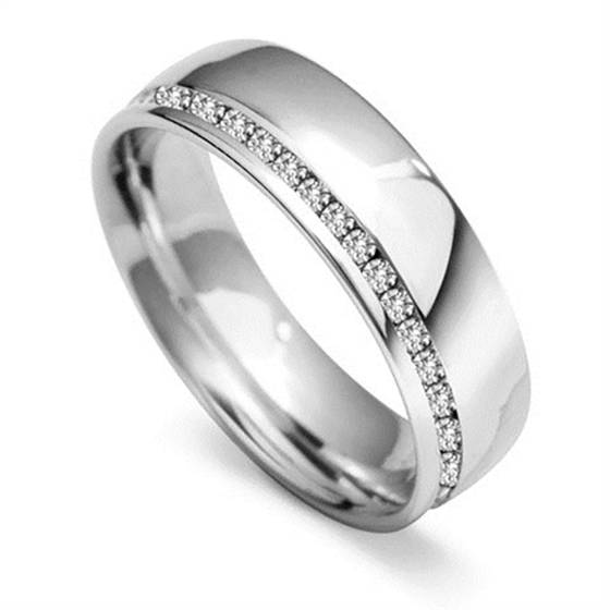 6mm Round Diamond Full Wedding Ring
